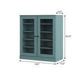 Aqua Twenty Pair Solid WoodShoe Storage Cabinet