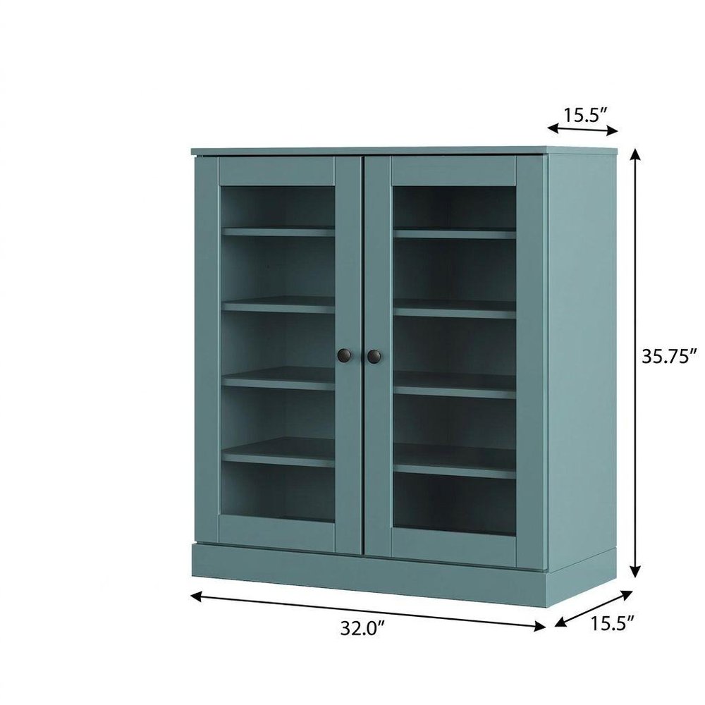 Aqua Twenty Pair Solid WoodShoe Storage Cabinet