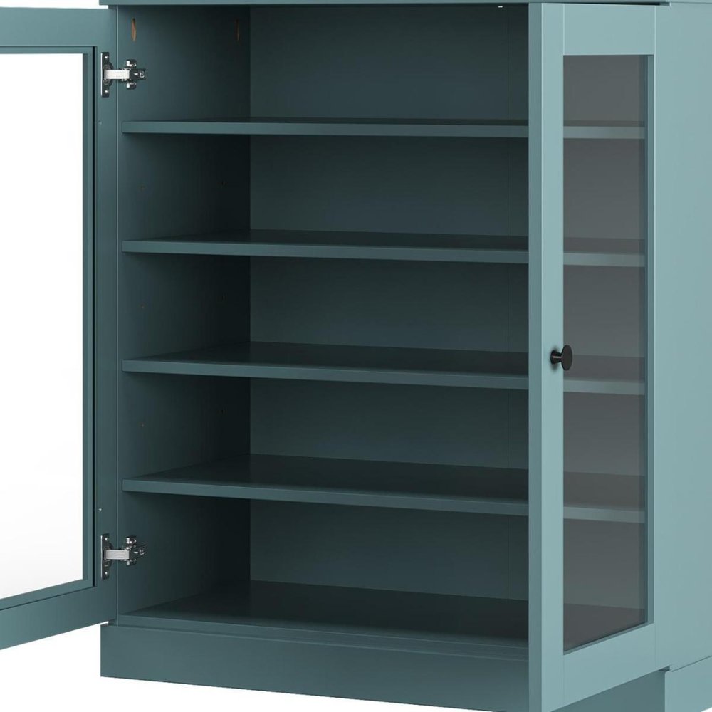 Aqua Twenty Pair Solid WoodShoe Storage Cabinet