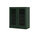 Green Twenty Pair Solid WoodShoe Storage Cabinet