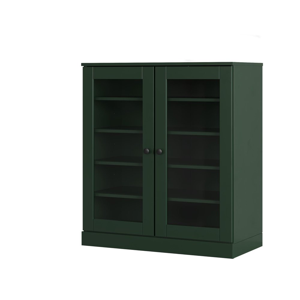 Green Twenty Pair Solid WoodShoe Storage Cabinet