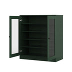 Green Twenty Pair Solid WoodShoe Storage Cabinet