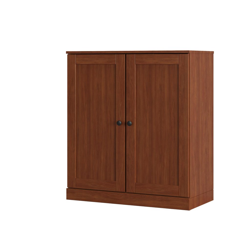 Coffee Twenty Pair Solid WoodShoe Storage Cabinet