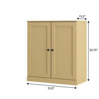 Yellow Twenty Pair Solid WoodShoe Storage Cabinet
