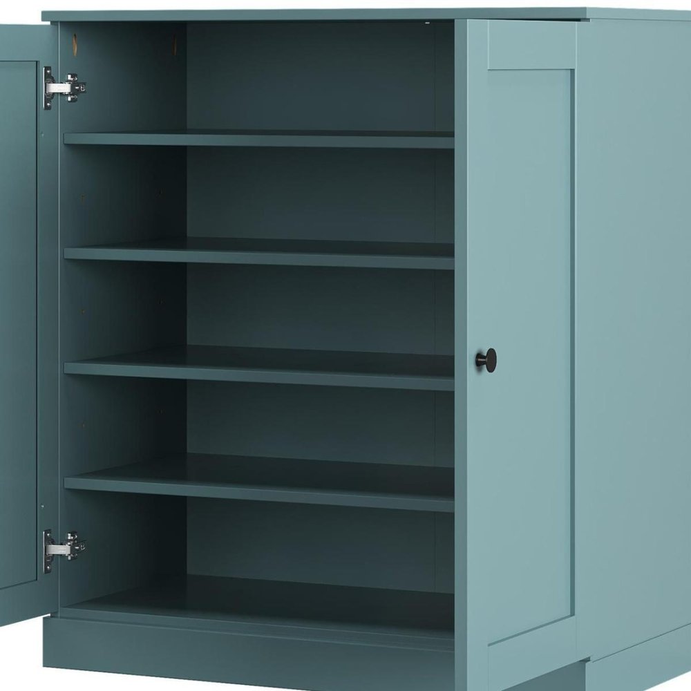 Aqua Twenty Pair Solid WoodShoe Storage Cabinet