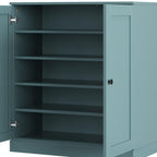 Aqua Twenty Pair Solid WoodShoe Storage Cabinet