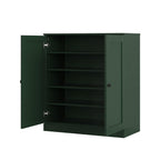 Green Twenty Pair Solid WoodShoe Storage Cabinet