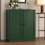 Green Twenty Pair Solid WoodShoe Storage Cabinet