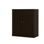 Espresso Twenty Pair Solid WoodShoe Storage Cabinet