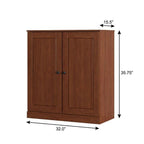 Coffee Twenty Pair Solid WoodShoe Storage Cabinet