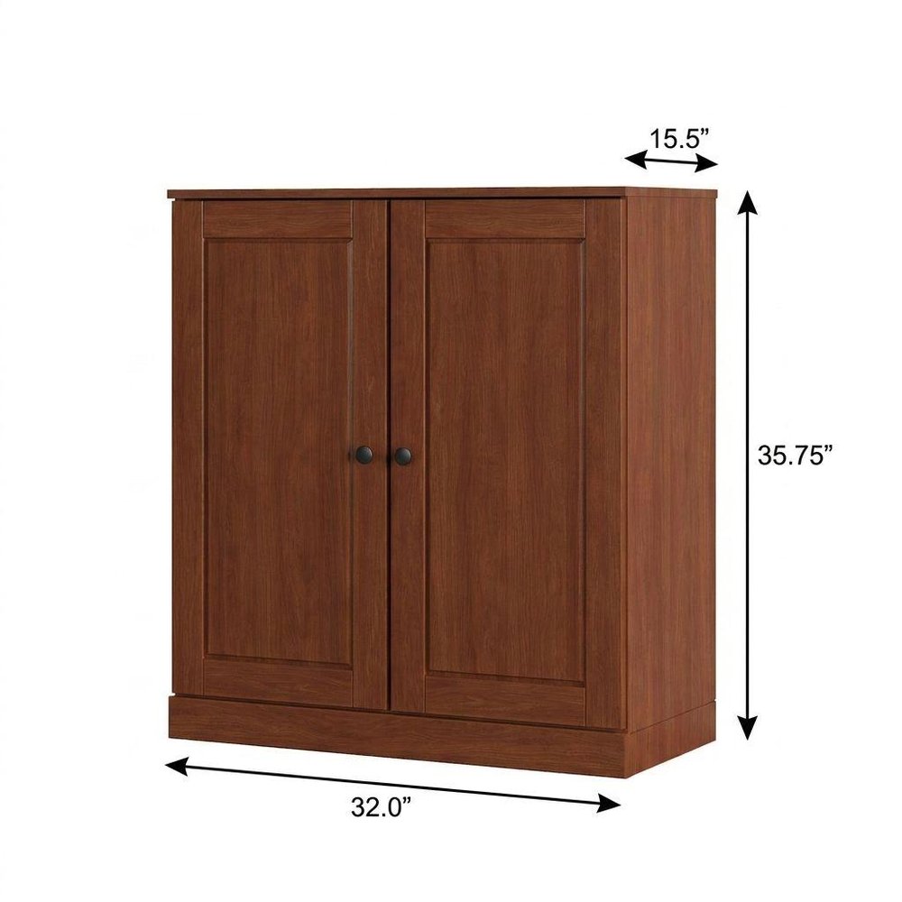 Coffee Twenty Pair Solid WoodShoe Storage Cabinet