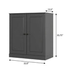 Gray Twenty Pair Solid WoodShoe Storage Cabinet