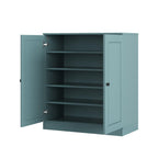 Aqua Twenty Pair Solid WoodShoe Storage Cabinet
