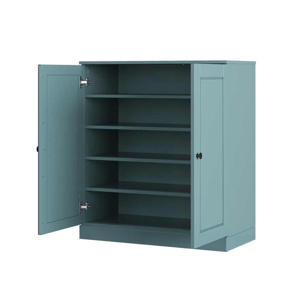 Aqua Twenty Pair Solid WoodShoe Storage Cabinet