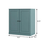 Aqua Twenty Pair Solid WoodShoe Storage Cabinet
