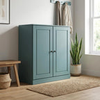 Aqua Twenty Pair Solid WoodShoe Storage Cabinet