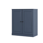 French Blue Twenty Pair Solid WoodShoe Storage Cabinet