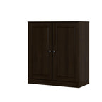 Espresso Twenty Pair Solid WoodShoe Storage Cabinet