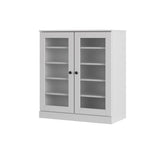 White Twenty Pair Solid WoodShoe Storage Cabinet