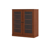 Coffee Twenty Pair Solid WoodShoe Storage Cabinet