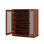 Coffee Twenty Pair Solid WoodShoe Storage Cabinet