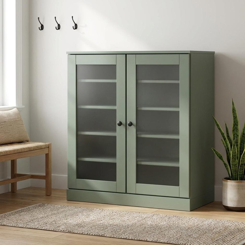 Sage Twenty Pair Solid WoodShoe Storage Cabinet