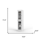 72" White Solid Wood Two Door Pantry Or Storage Closet