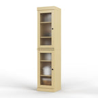 72" Yellow Solid Wood Two Door Pantry Or Storage Closet