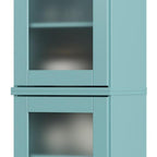 72" Aqua Solid Wood Two Door Pantry Or Storage Closet