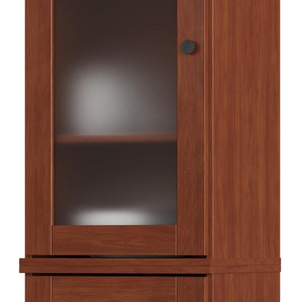 72" Coffee Solid Wood Two Door Pantry Or Storage Closet