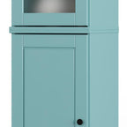 72" Aqua Solid Wood Two Door Pantry Or Storage Closet