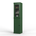 72" Green Solid Wood Two Door Pantry Or Storage Closet