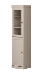 72" Beige Solid Wood Two Door Pantry Or Storage Closet