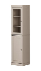 72" Beige Solid Wood Two Door Pantry Or Storage Closet