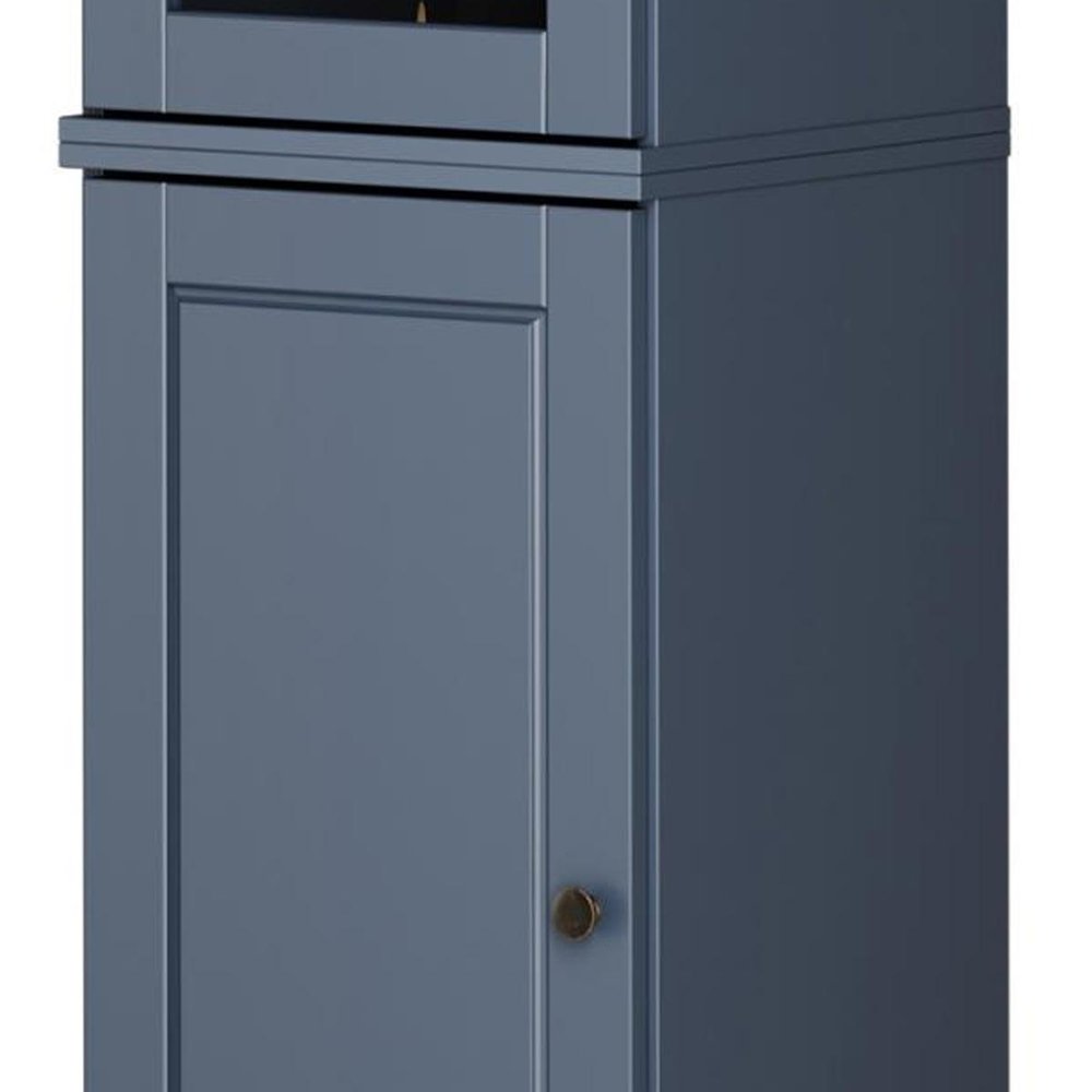 72" French Blue Solid Wood Two Door Pantry Or Storage Closet