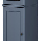 72" French Blue Solid Wood Two Door Pantry Or Storage Closet