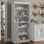 72" White Solid Wood Two Door Pantry Or Storage Closet