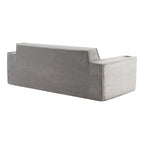 76" Gray Corduroy Loveseat and Toss Pillows