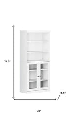72" White Solid Wood Two Door Pantry Or Storage Closet