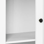 72" White Solid Wood Four Door Pantry Or Storage Closet