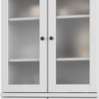 72" White Solid Wood Four Door Two Drawer Pantry Or Storage Closet