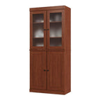 72" Coffee Solid Wood Four Door Pantry Or Storage Closet