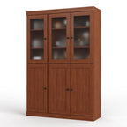 72" Coffee Solid Wood Six Door Two Drawer Pantry Or Storage Closet