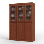 72" Coffee Solid Wood Six Door Two Drawer Pantry Or Storage Closet