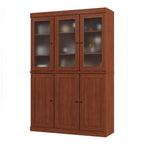 72" Coffee Solid Wood Six Door Two Drawer Pantry Or Storage Closet