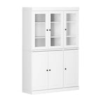 72" White Solid Wood Six Door Two Drawer Pantry Or Storage Closet