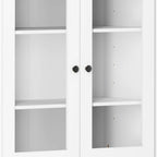 72" White Solid Wood Six Door Two Drawer Pantry Or Storage Closet