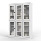 72" White Solid Wood Six Door Pantry Or Storage Closet