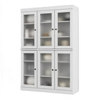 72" White Solid Wood Six Door Pantry Or Storage Closet