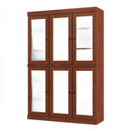 72" Coffee Solid Wood Six Door Pantry Or Storage Closet
